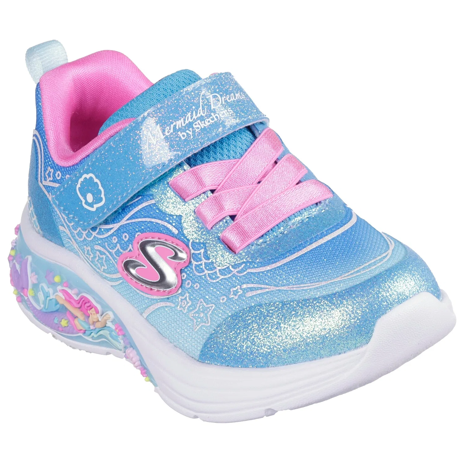Детские кроссовки с подсветкой Skechers MY DREAMERS, Blue-Pink Multi