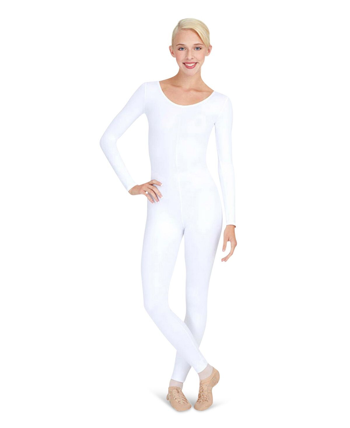 

Комбинезон с длинными рукавами Capezio, белый