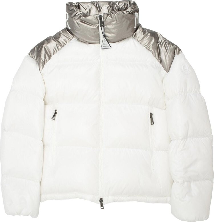 

Пуховик Moncler Cuscute Puffer Shiny Jacket 'White/Silver', белый
