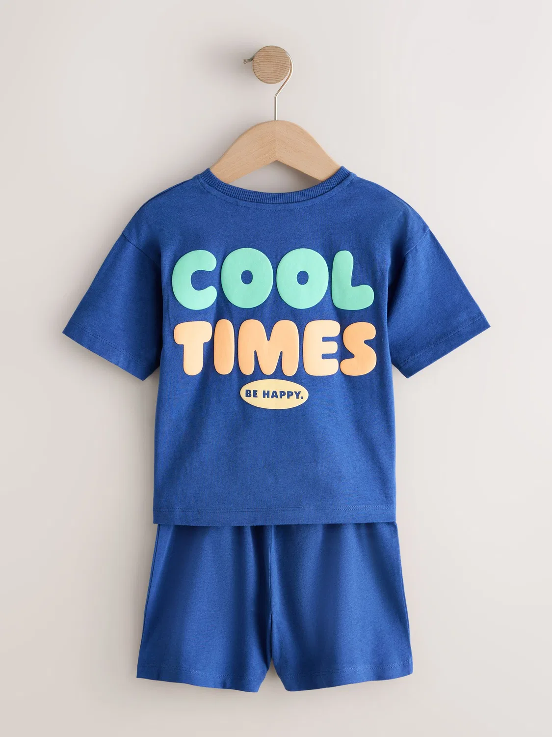 Пижама короткая 3 предмета Good Times Next, синий/камень/мята — фото 3
