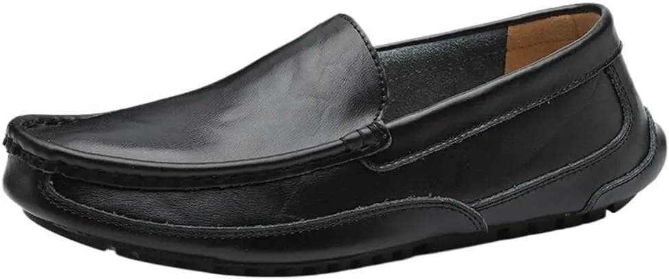 Лоферы кожаные мужские повседневные, Black UOPYNE