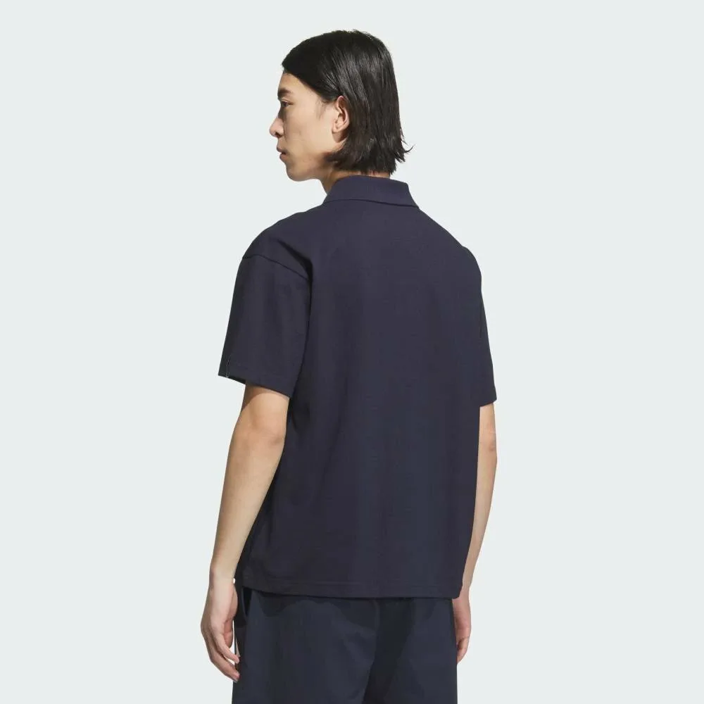 Футболка-поло Essentials Plus свободного кроя с коротким рукавом и небольшим логотипом Adidas, blue — фото 2