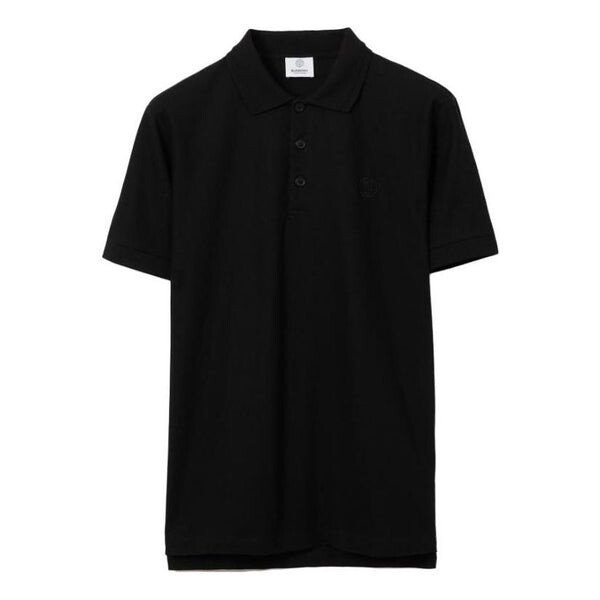 

Футболка Men's Burberry Pattern Short Sleeve Polo Shirt Black, черный