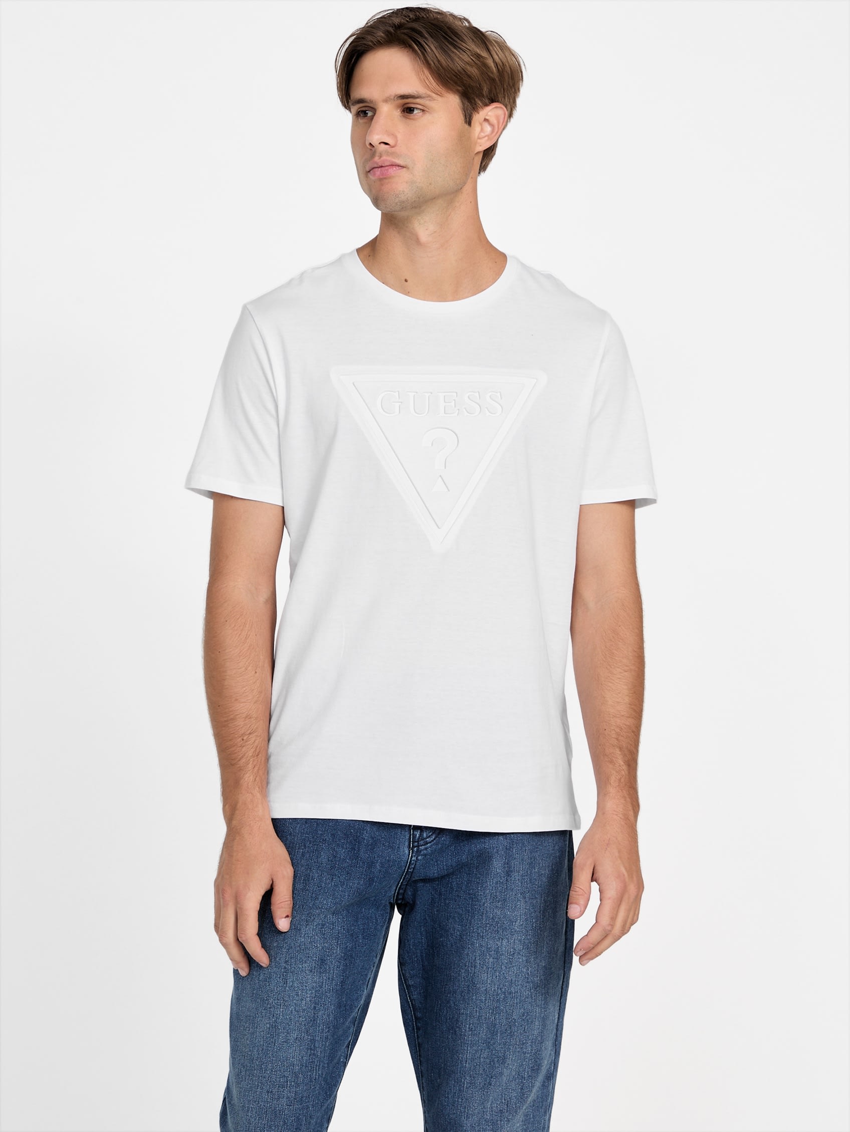 

Футболка с логотипом Eco Kris Guess Factory, цвет blanc pur