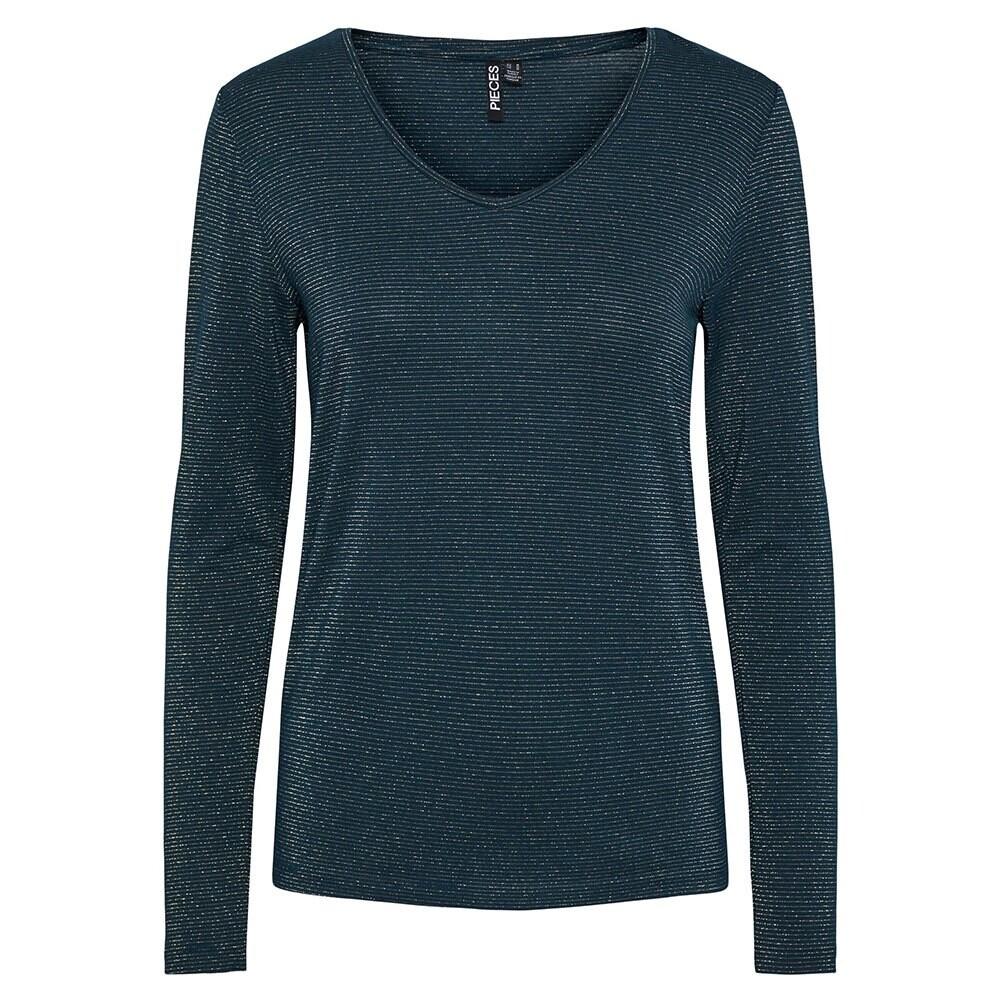 

Футболка Pieces Billo Long Sleeve V Neck, синий