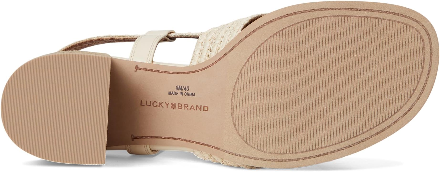 Сандалии Lucky Brand Sasina Cut Out Heeled Sandals, цвет Parchment — фото 3