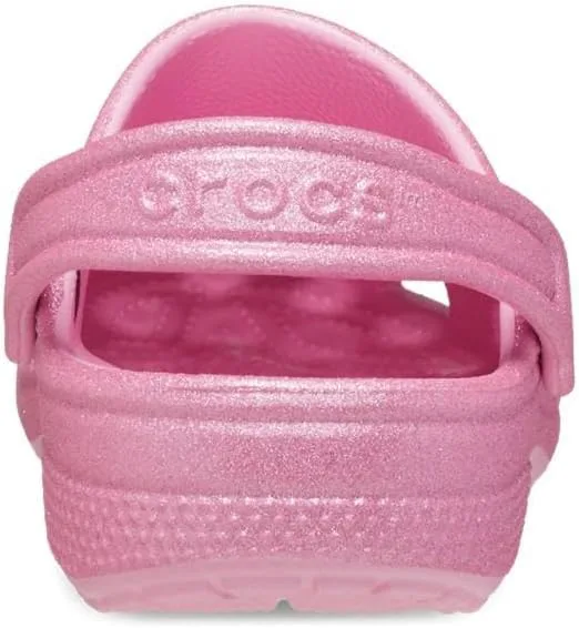 

Детские кроксы Crocs Classic с блестками, розовый