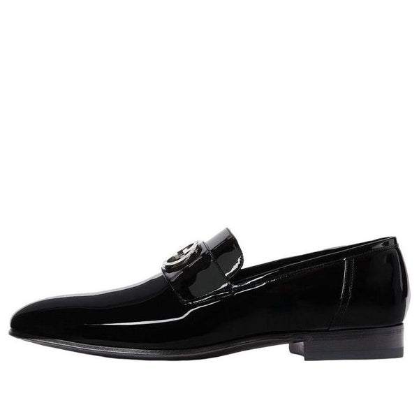 

Кроссовки interlocking g loafer 'black leather' Gucci, черный