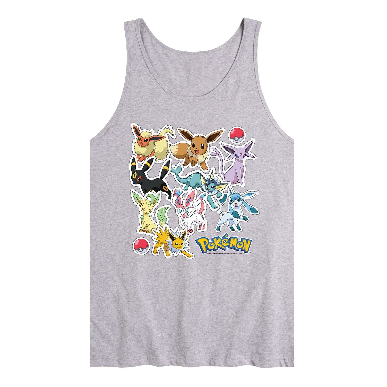 

Мужская майка с наклейками Pokemon Eevelution Licensed Character