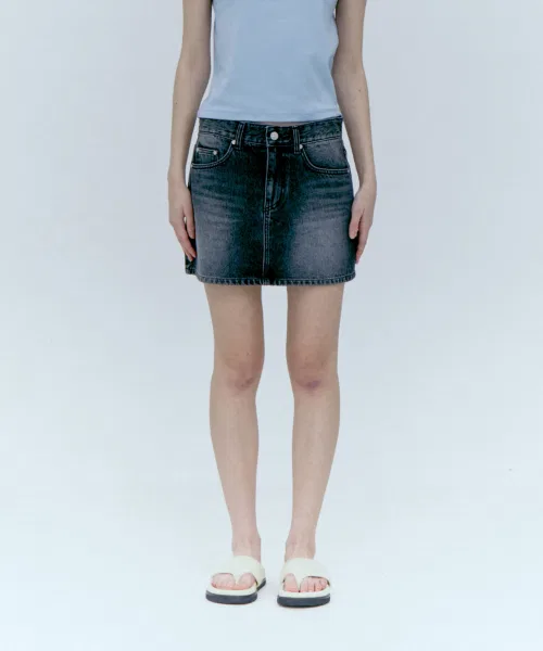 Женская мини-юбка Rest&Recreation DENIM SKIRT_BLACK