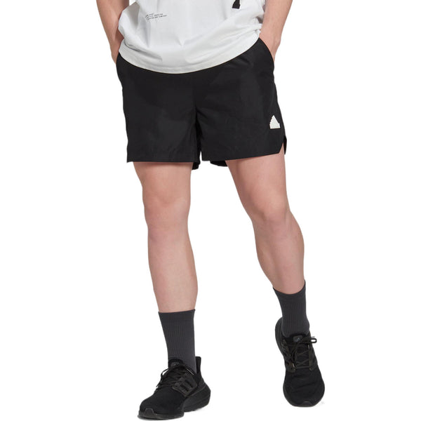 Шорты men's solid color casual logo straight sports shorts black Adidas, мультиколор — фото 2