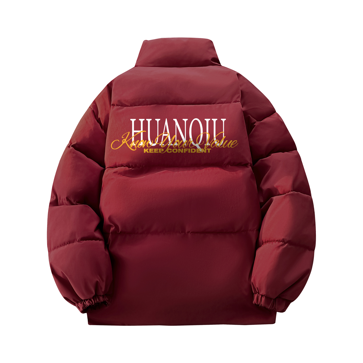 

Пуховик Unisex Stand Collar Thickened Padded Puffer Jacket HUANQIU, maroon