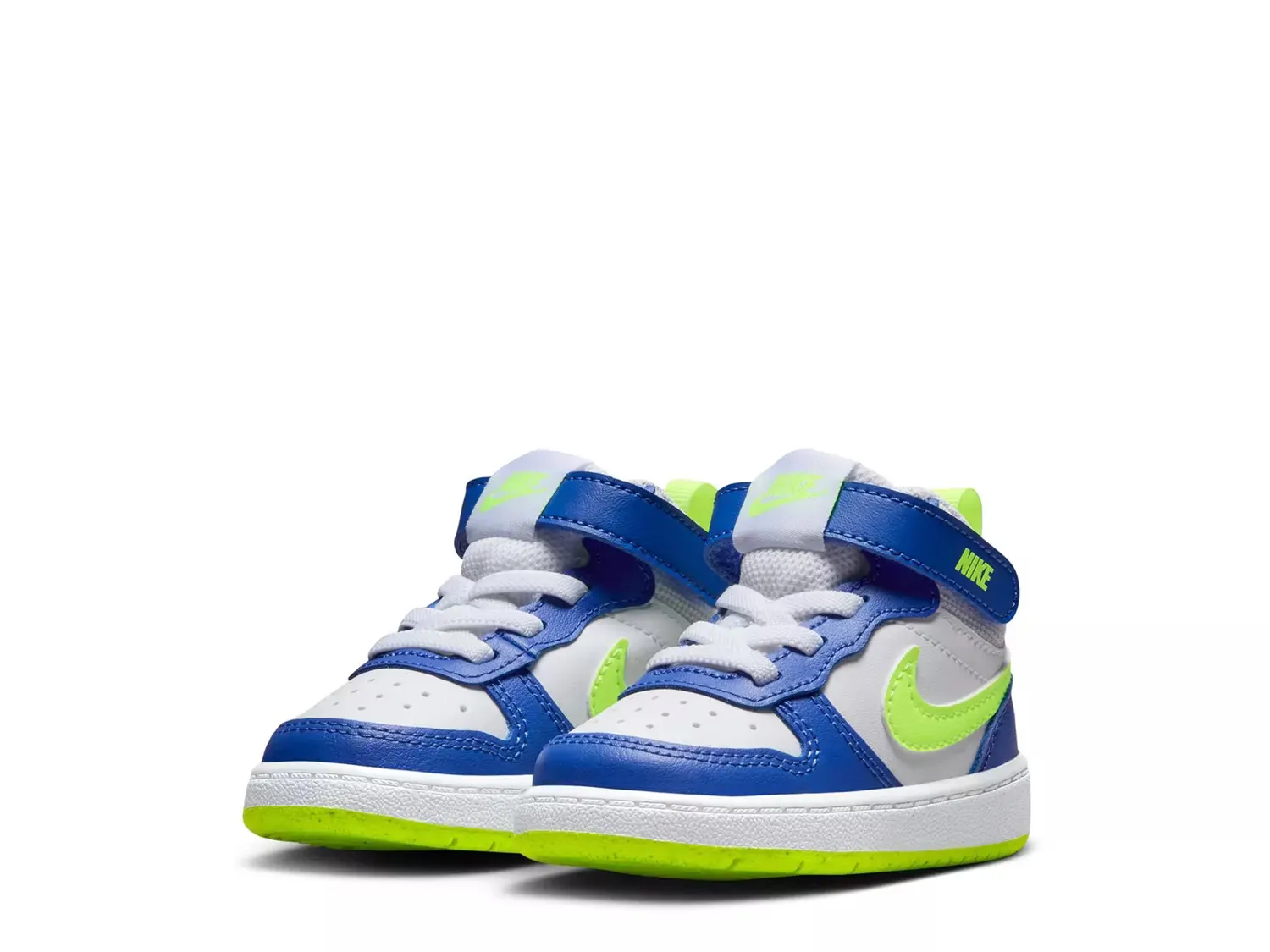 Кроссовки Court Borough Mid 2 - детские Nike, White/Green/Blue — фото 3