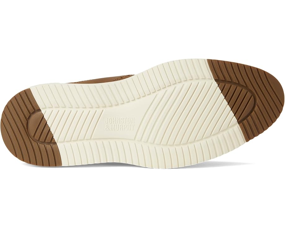 Мужские оксфорды Johnston & Murphy Upton Knit Saddle, Taupe Knit/Brown Oiled Full Grain — фото 3