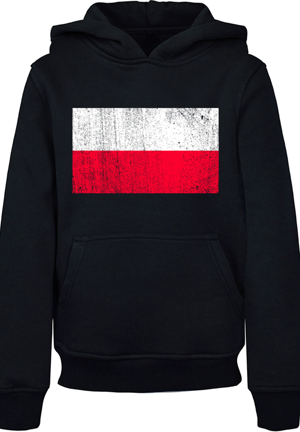 

Пуловер F4NT4STIC Hoodie Poland Polen Flagge distressed, черный