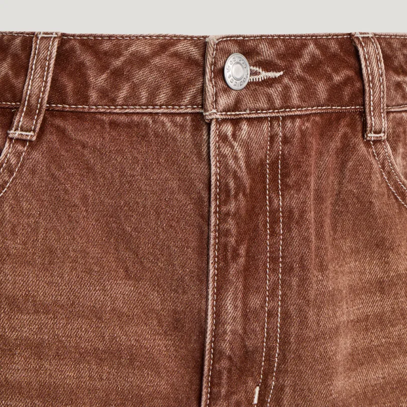 Джинсовые шорты OG W JORT для женщин Adidas Originals, Soft Brown — фото 4