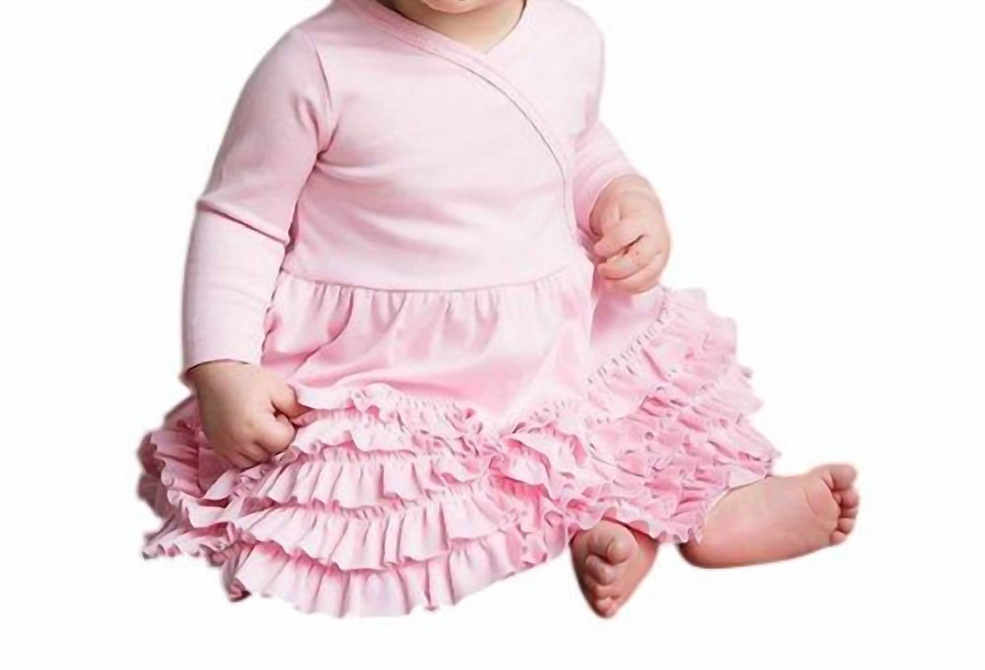 Платье Джада для новорожденных и девочек в розовом цвете Lemon Loves Layette, розовый — фото 2