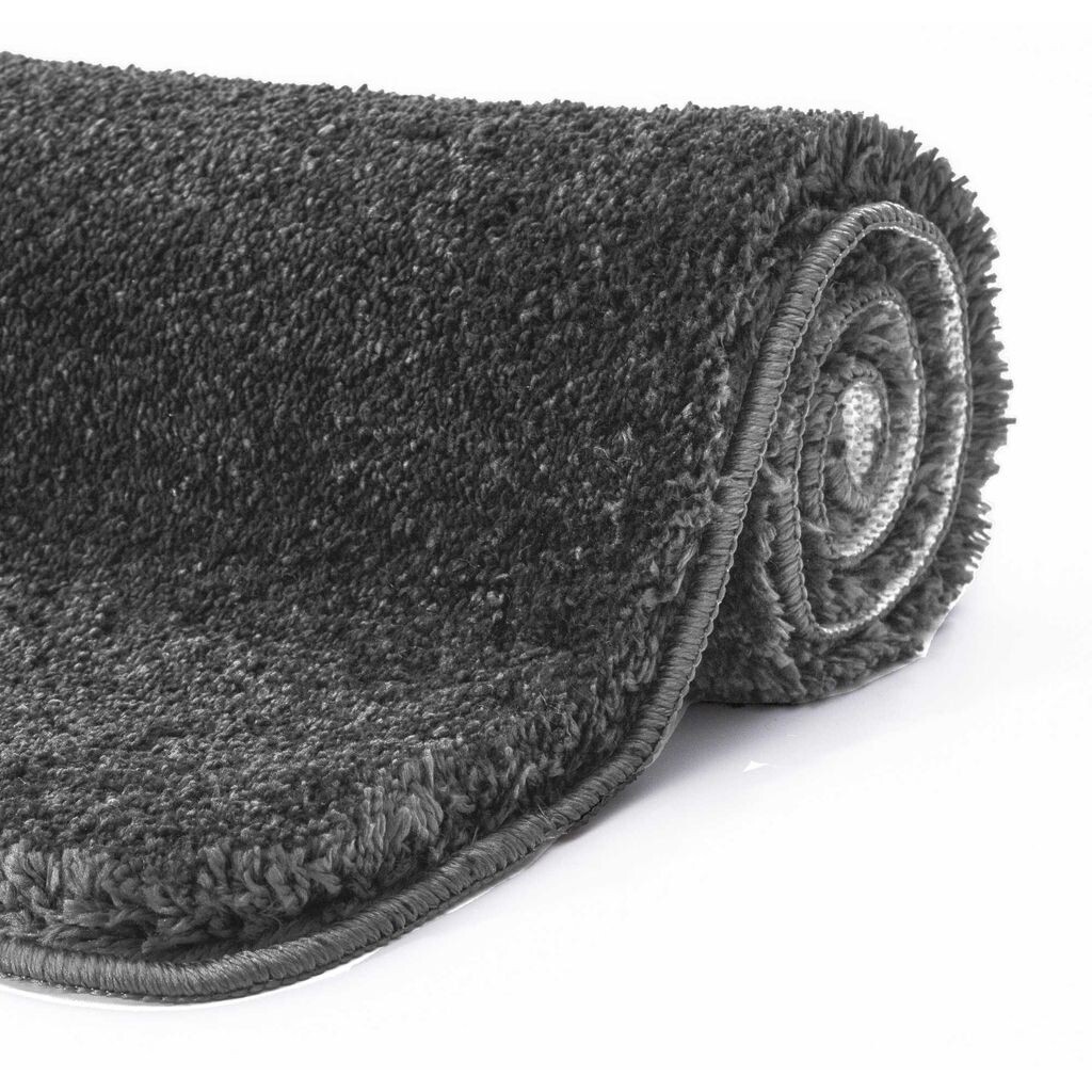 

ETÉREA Коврик для ванной из микрофибры 60x50см JANA Серый [НЕСКОЛЬЗЯЩИЙ И МОЮЩИЙСЯ] - Коврик для ванной, нескользящий, быстросохнущий - Коврик для душа - Коврик для ванной - моющийся коврик для ванной - Коврик для ванной Etérea Himmlische Qualit...