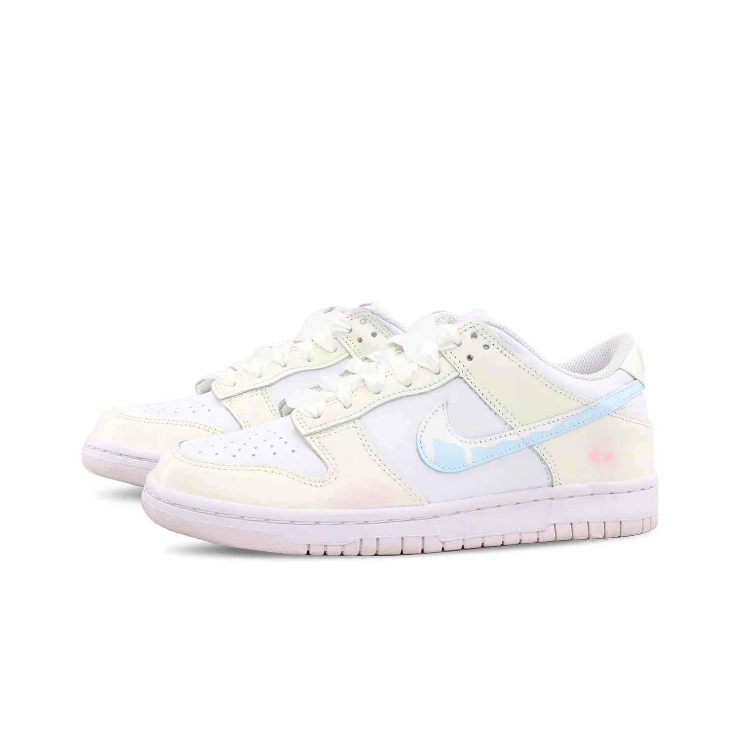 Кроссовки для скейтбординга Dunk White Peach Jelly PU из полиуретана, износостойкие, на платформе, низкие, бежевые Nike, Apricot — фото 4