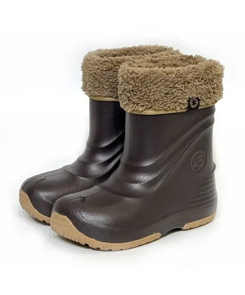 Детские снежные ботинки POOKIES PK-EB510, 15-24 см, коричневые