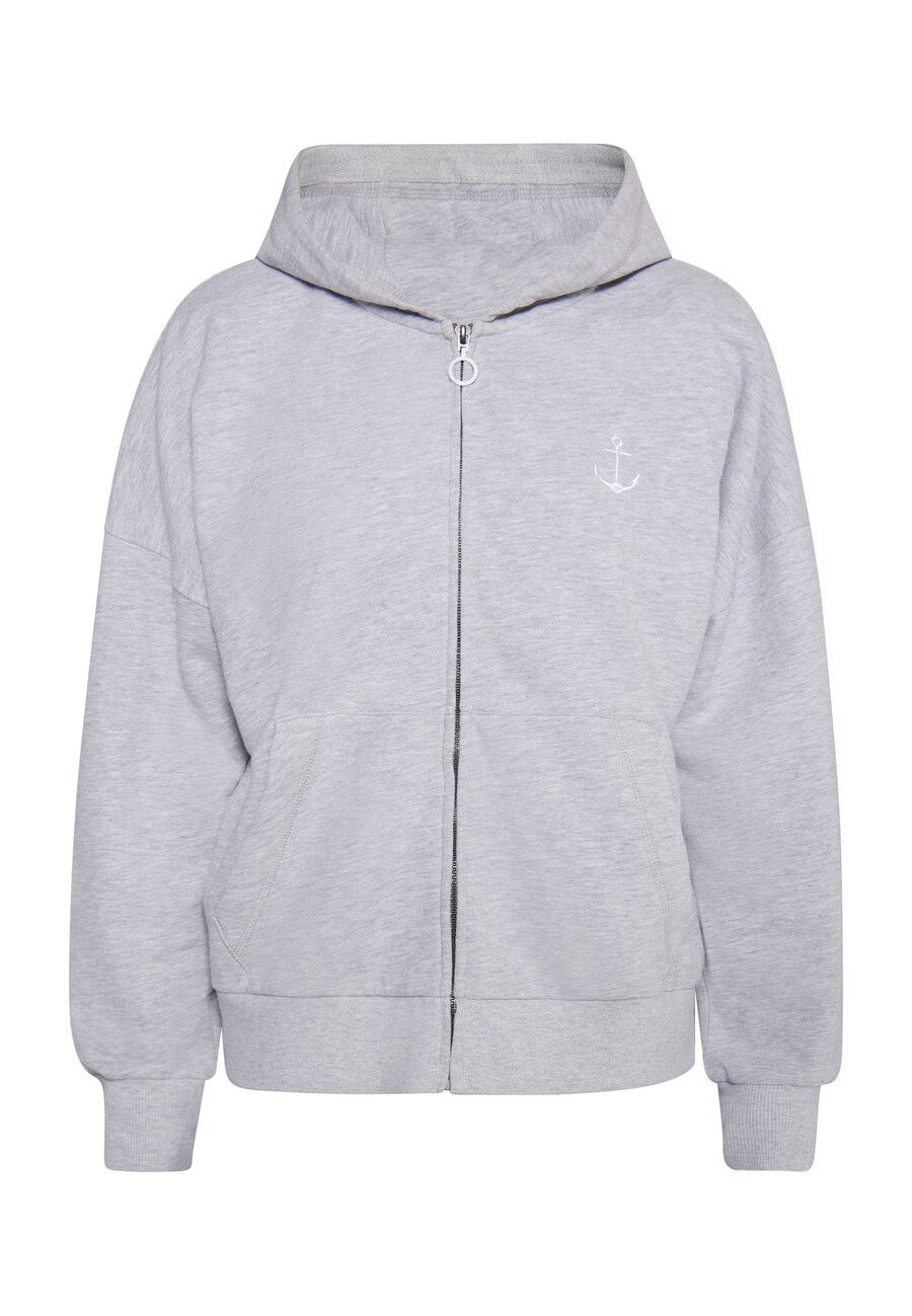 

Толстовка с капюшоном на молнии DreiMaster Maritim Zip-Up Hoodie Kilata, пятнистый серый