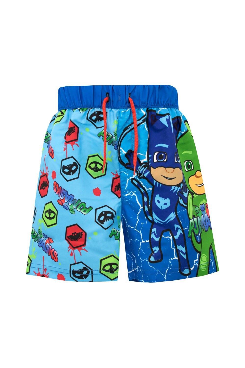 

Шорты для плавания с мотивом Catboy Owlette и Gekko PJ Masks, синий