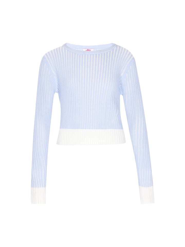 

MyMo Женский свитер светло-голубого и белого цвета