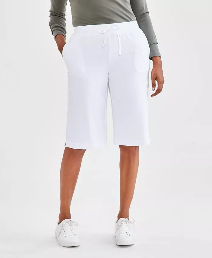 

Укороченные облегающие брюки Petite Knit Skimmer Style & Co, белый