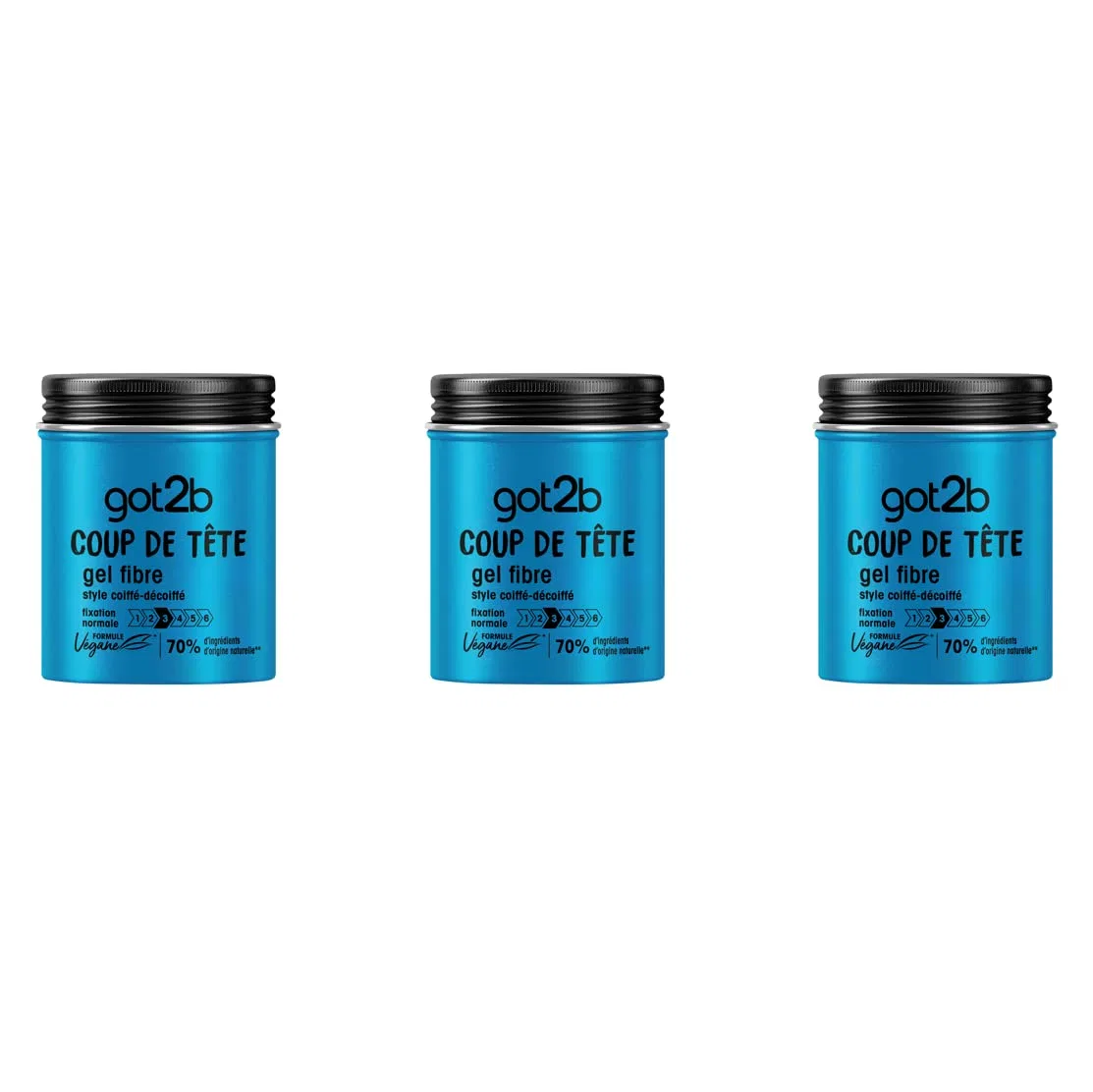 Мужской гель для укладки волос «Got2b Fibre Gel» от Schwarzkopf, 3 упаковки по 100 мл Got2B
