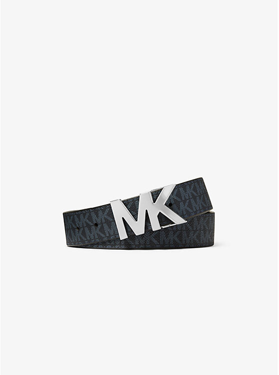 

Двусторонний ремень с пряжкой с логотипом Michael Kors Mens, черный