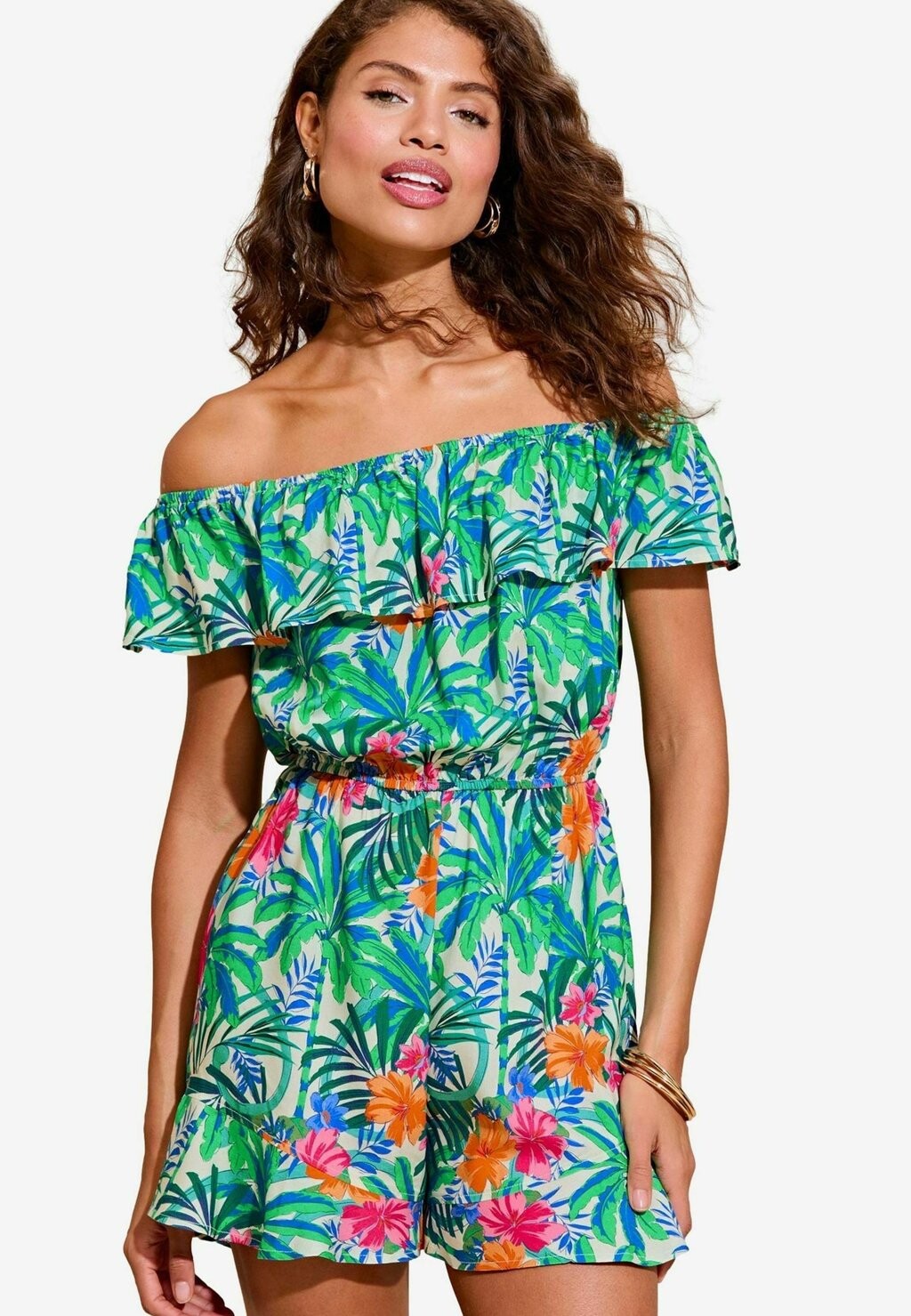 

Комбинезон RUFFLE BARDOT HOLIDAY, REGULAR FIT Lipsy, зеленый