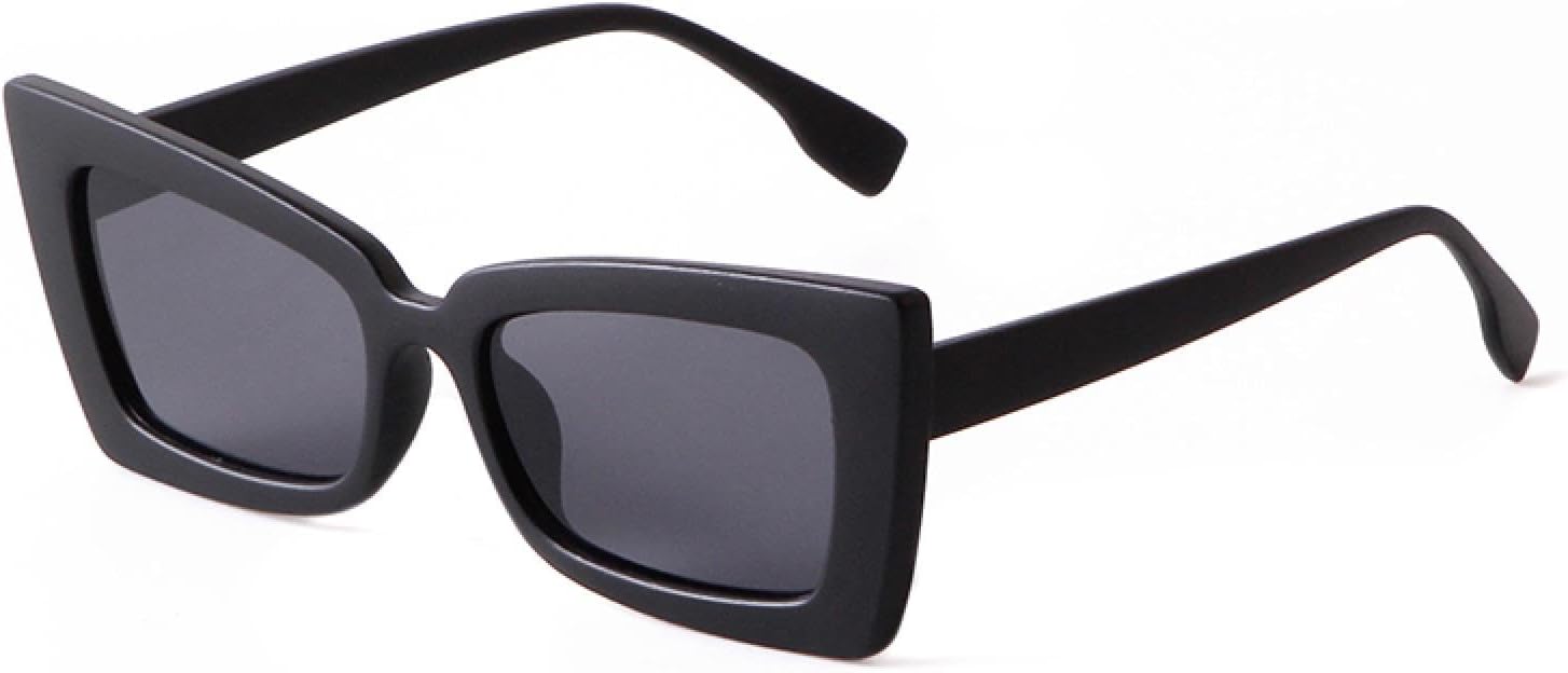 

Винтажные женские солнцезащитные очки в крупной оправе, сексуальные, ретро, ​​«кошачий глаз», солнцезащитные очки 90-х, белые, розовые, модные, квадратные WNCKSQ, C2 Black Gray