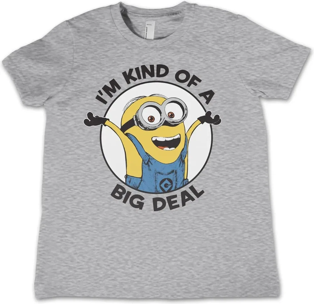 Футболка с принтом, Minions, серый