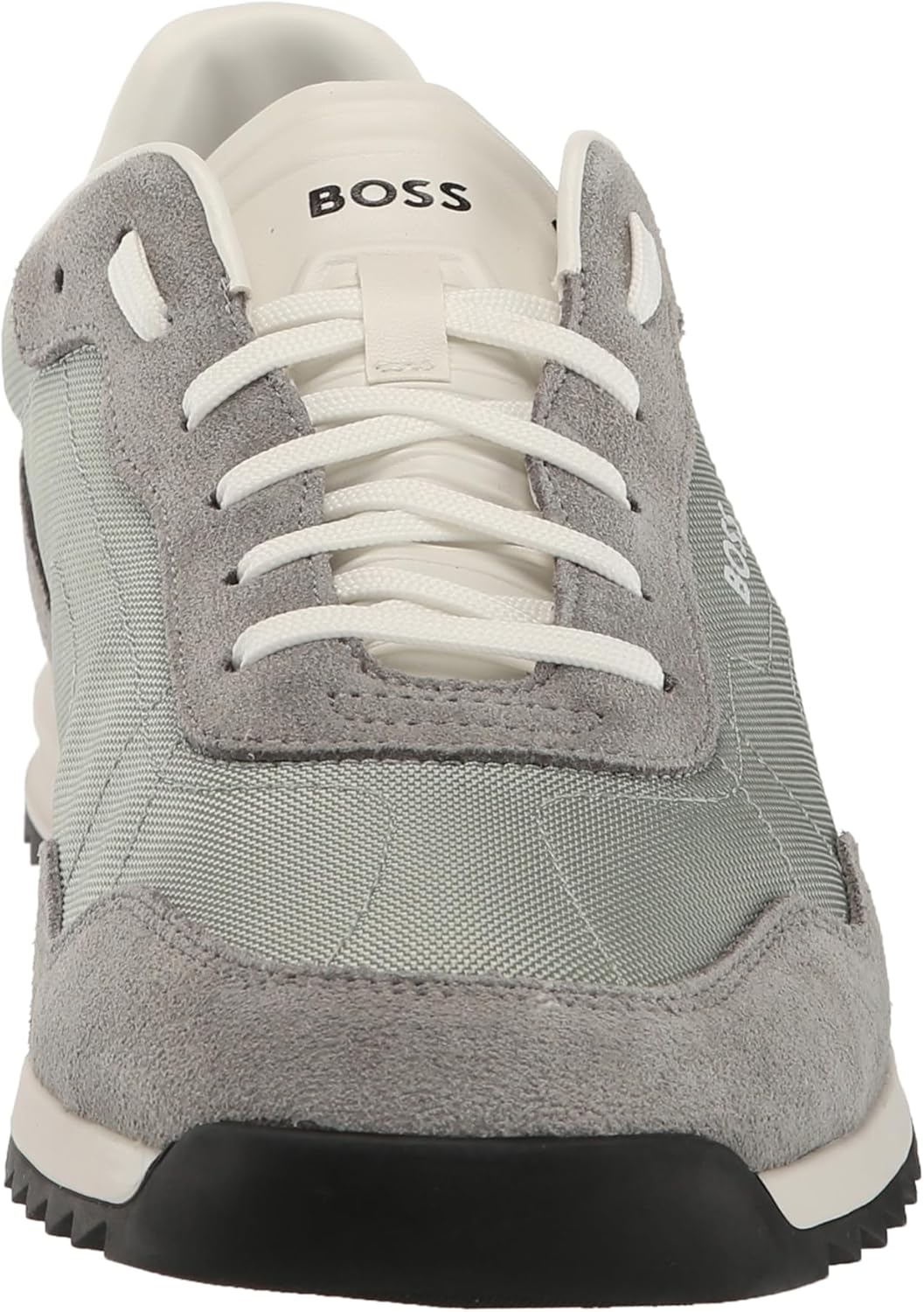 BOSS мужские кроссовки Zayn Low Profile из двухцветной замши и кожи, High Rise Grey — фото 2