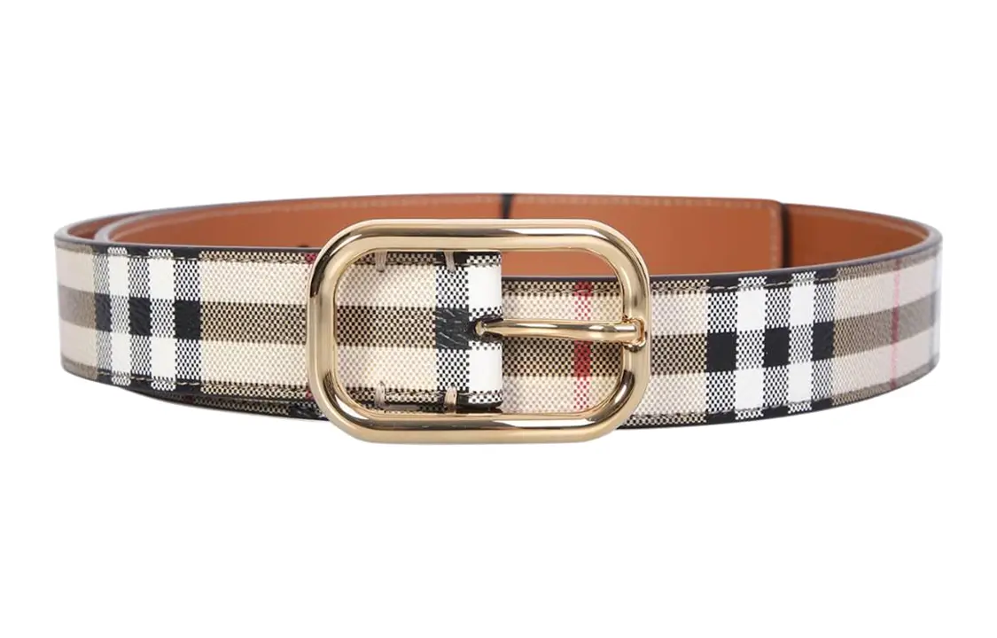 

Burberry Кожаный женский ремень шириной 3 см, Light Umber