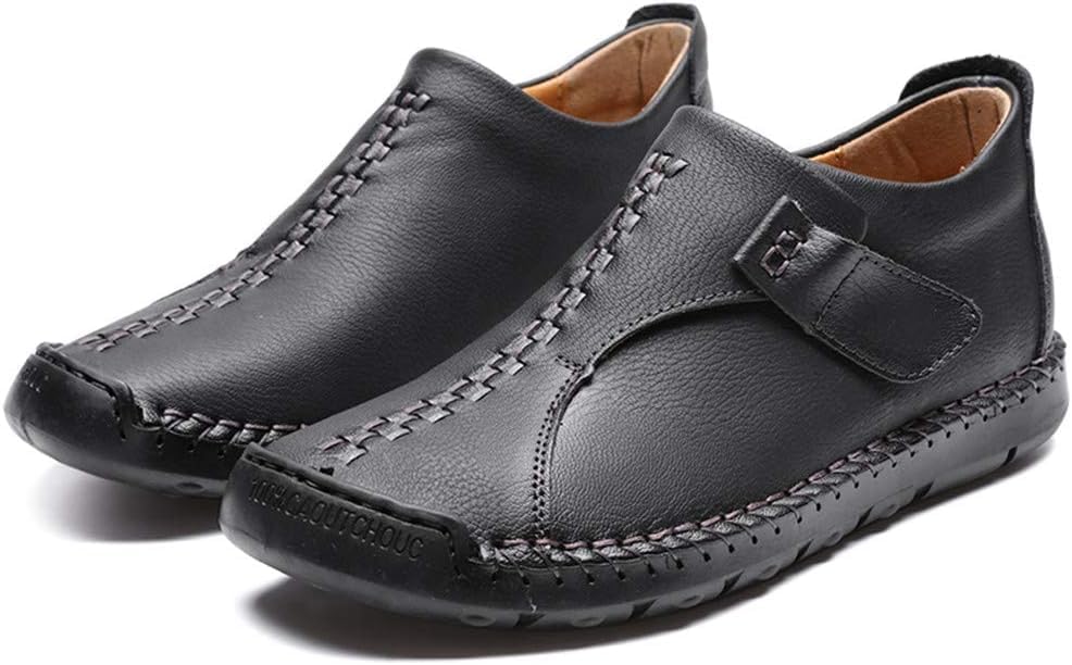 

Мужские повседневные кожаные лоферы Asifn без шнурков, мягкие, удобные, дышащие, прочные, для бизнеса и вождения, модные туфли на плоской подошве, черный