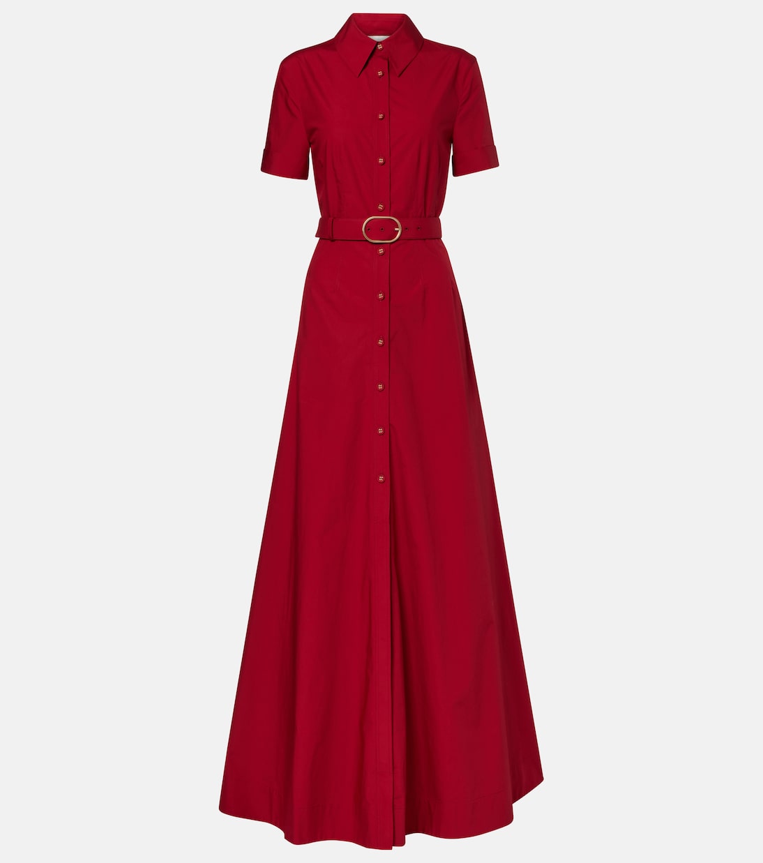

Хлопковое платье-рубашка из поплина Roland Mouret, Dark Red