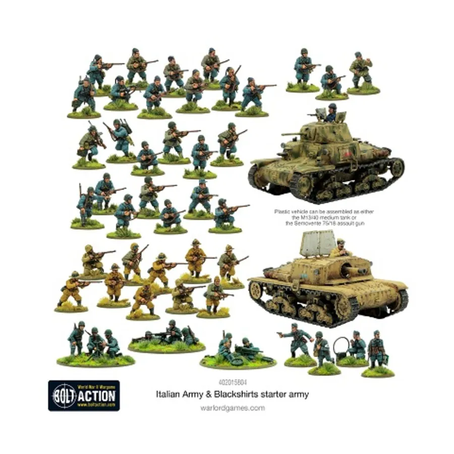 

Стартовая армия итальянской армии и чернорубашечников, Bolt Action - Italian - Italian Army (28mm)