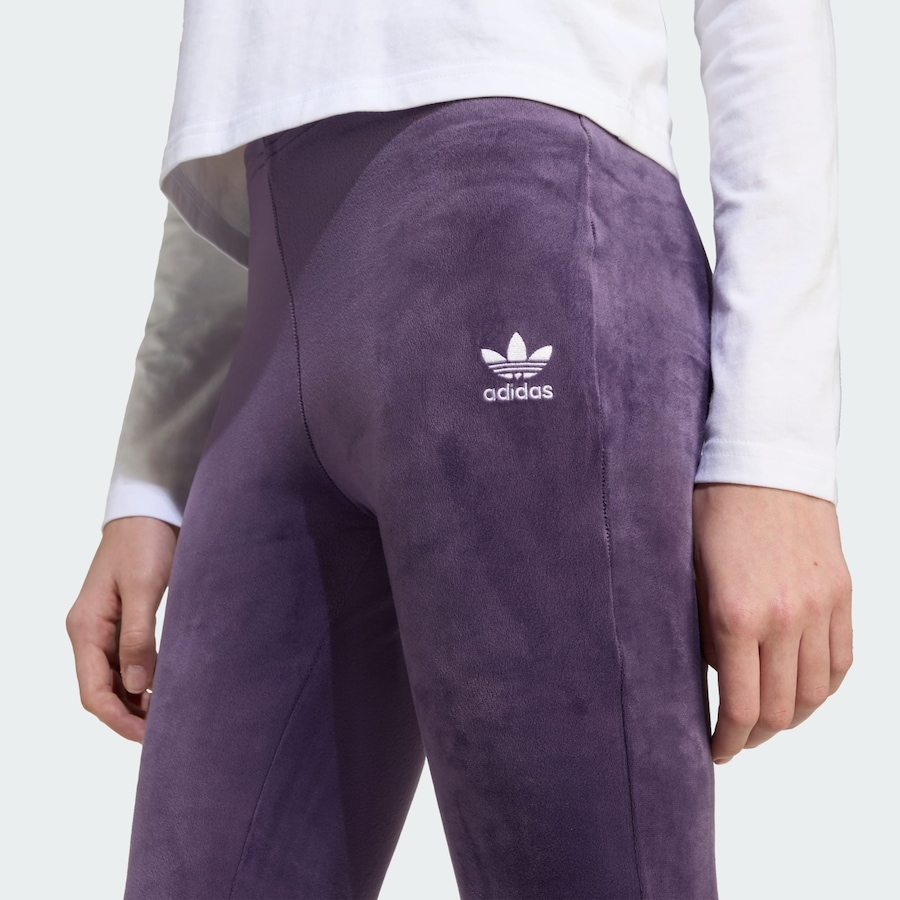 Расклешенные брюки ADIDAS ORIGINALS Velvet, темно-фиолетовый — фото 3