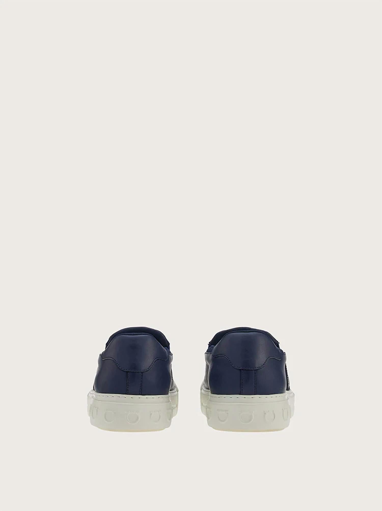 Мужские кроссовки Gancini Slip-On в цвете «синий морской» Salvatore Ferragamo, Blue Marine — фото 3