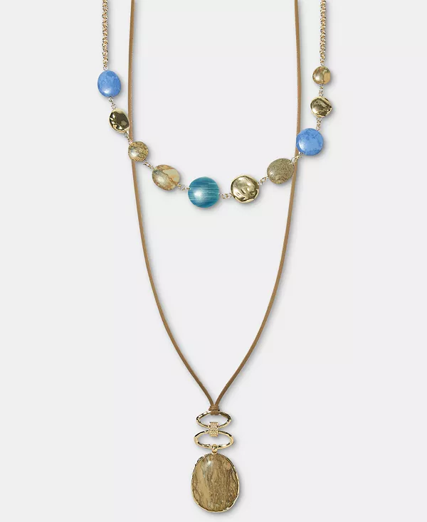 

Ожерелье с подвесками из камней, 18 дюймов + 3 дюйма, эксклюзивно в Macy's Style & Co, gold