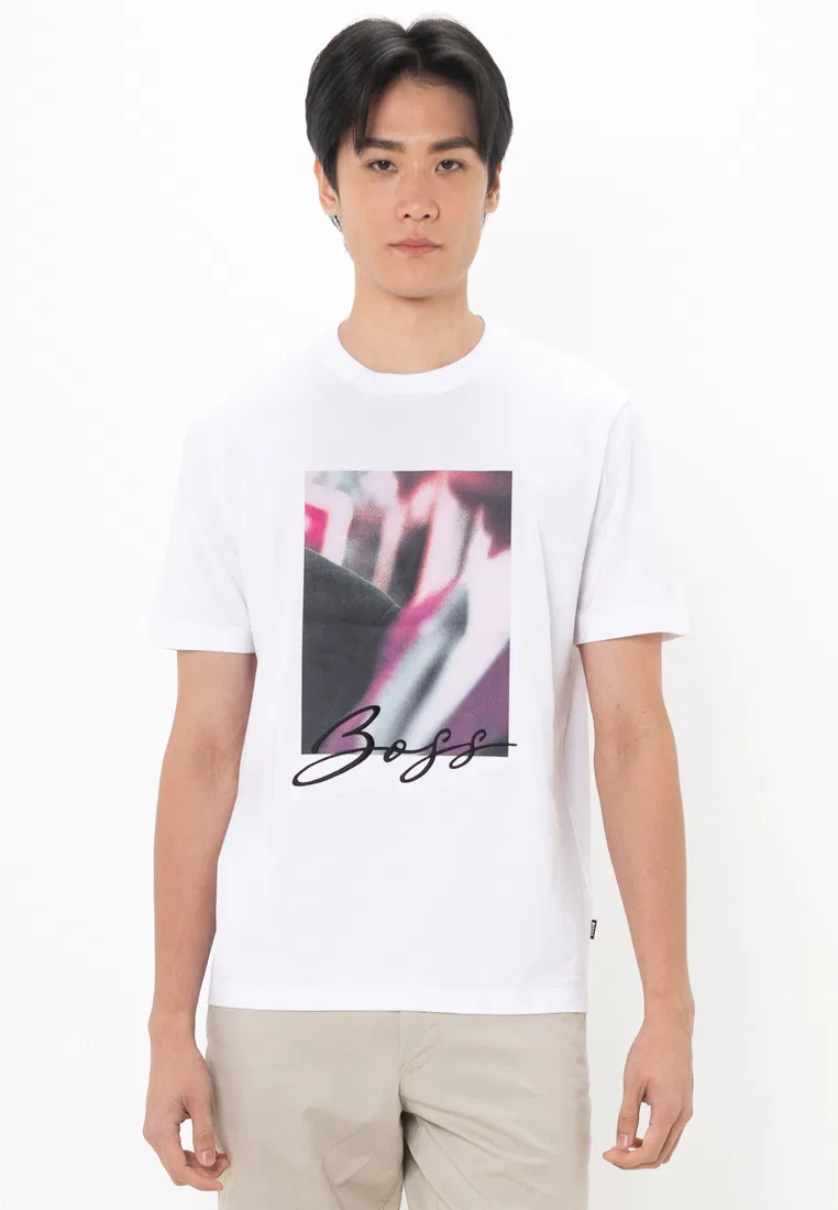 Футболка с коротким рукавом, модель 104 Tee, BOSS, белый