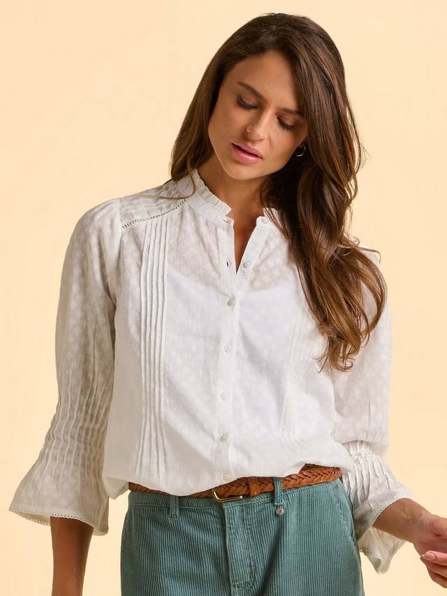 

Топ Elva с отделкой брошью Brakeburn, Cream