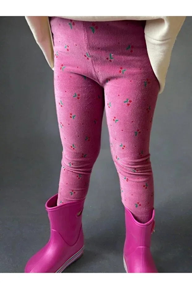 Детские леггинсы для девочек вельветовые Bobsi Co, Pink