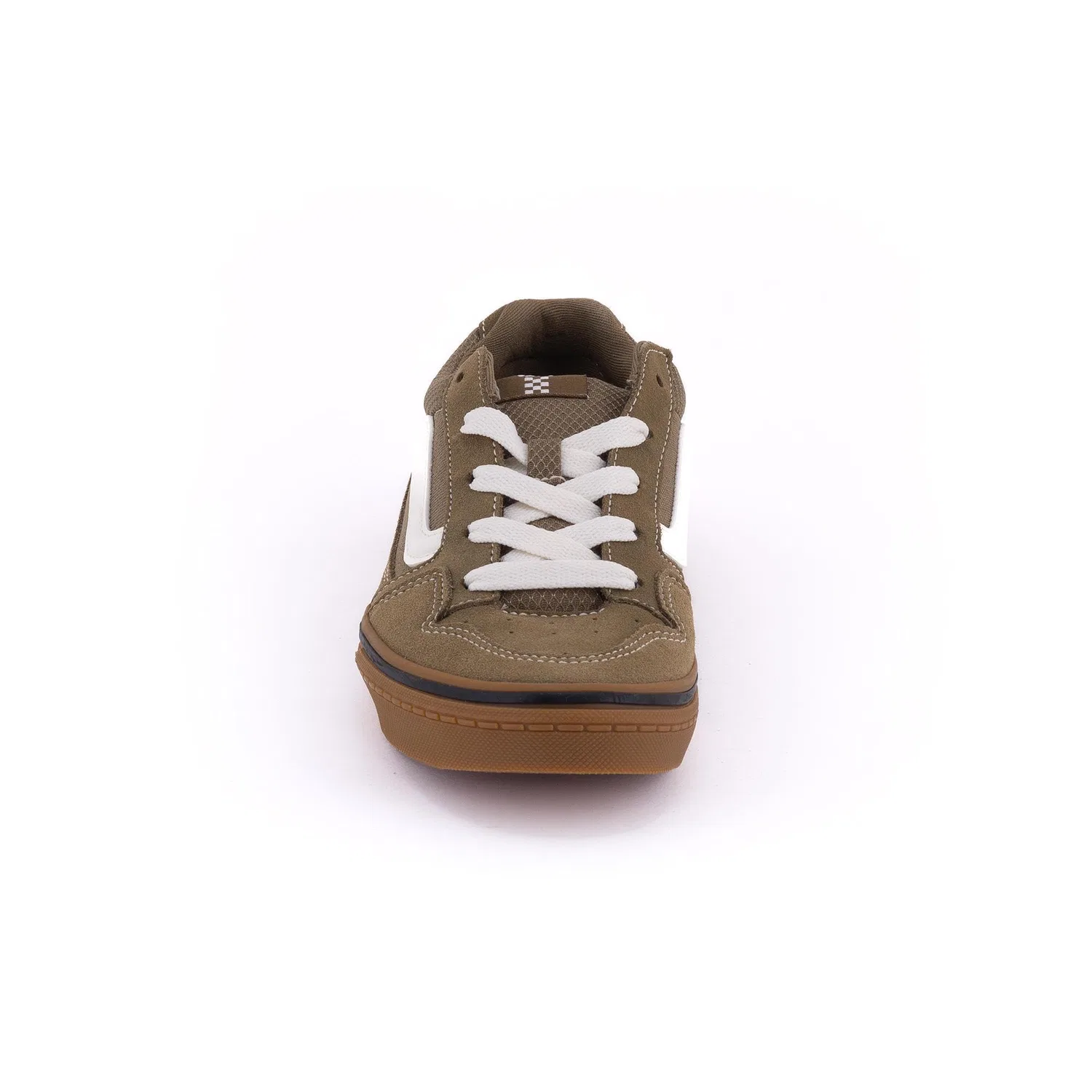 Детские кроссовки для мальчиков с замшевым верхом Caldrone Vans, Pop Olive Gum — фото 3