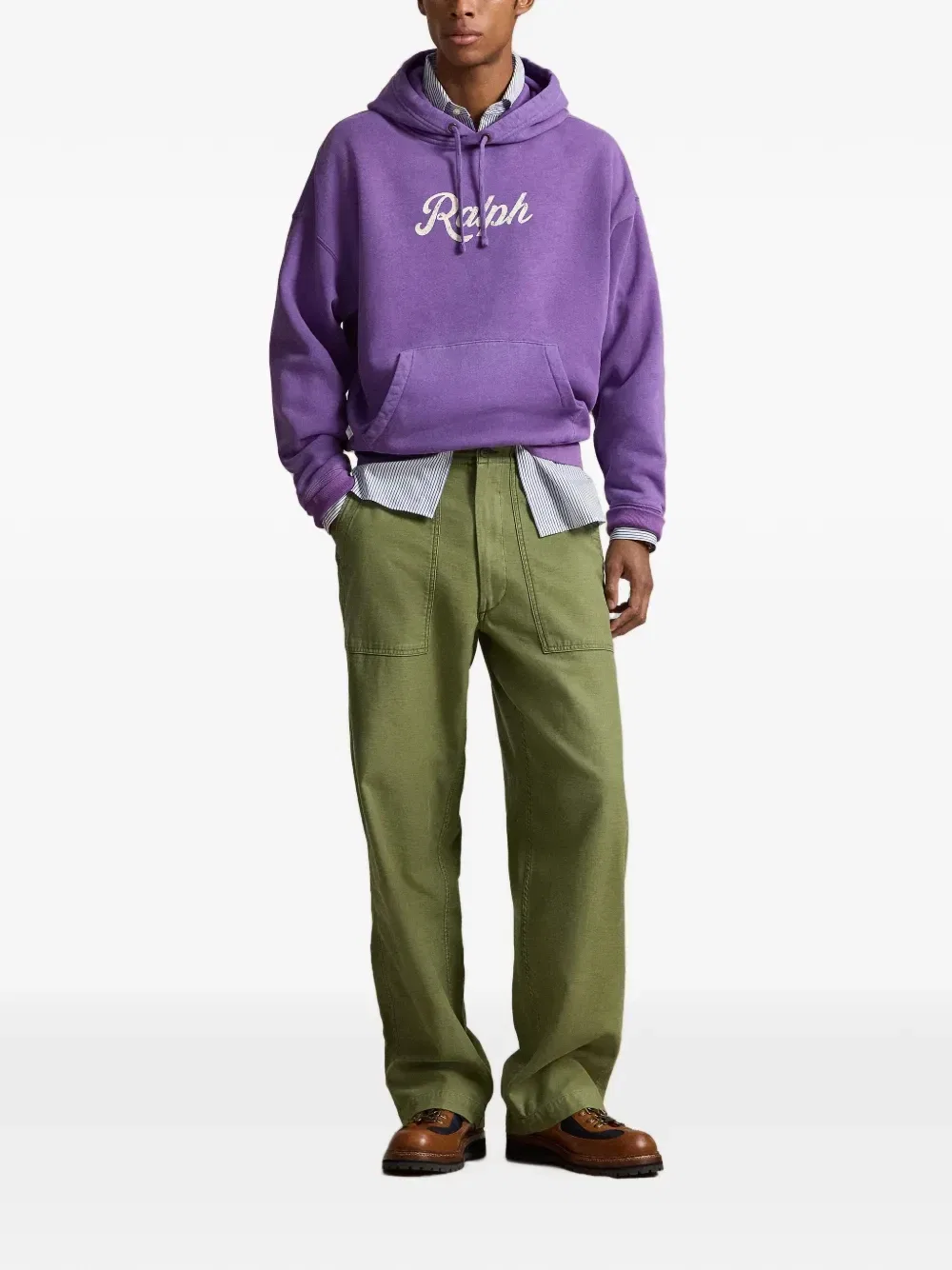 Толстовка с логотипом Ralph POLO RALPH LAUREN, фиолетовый — фото 2
