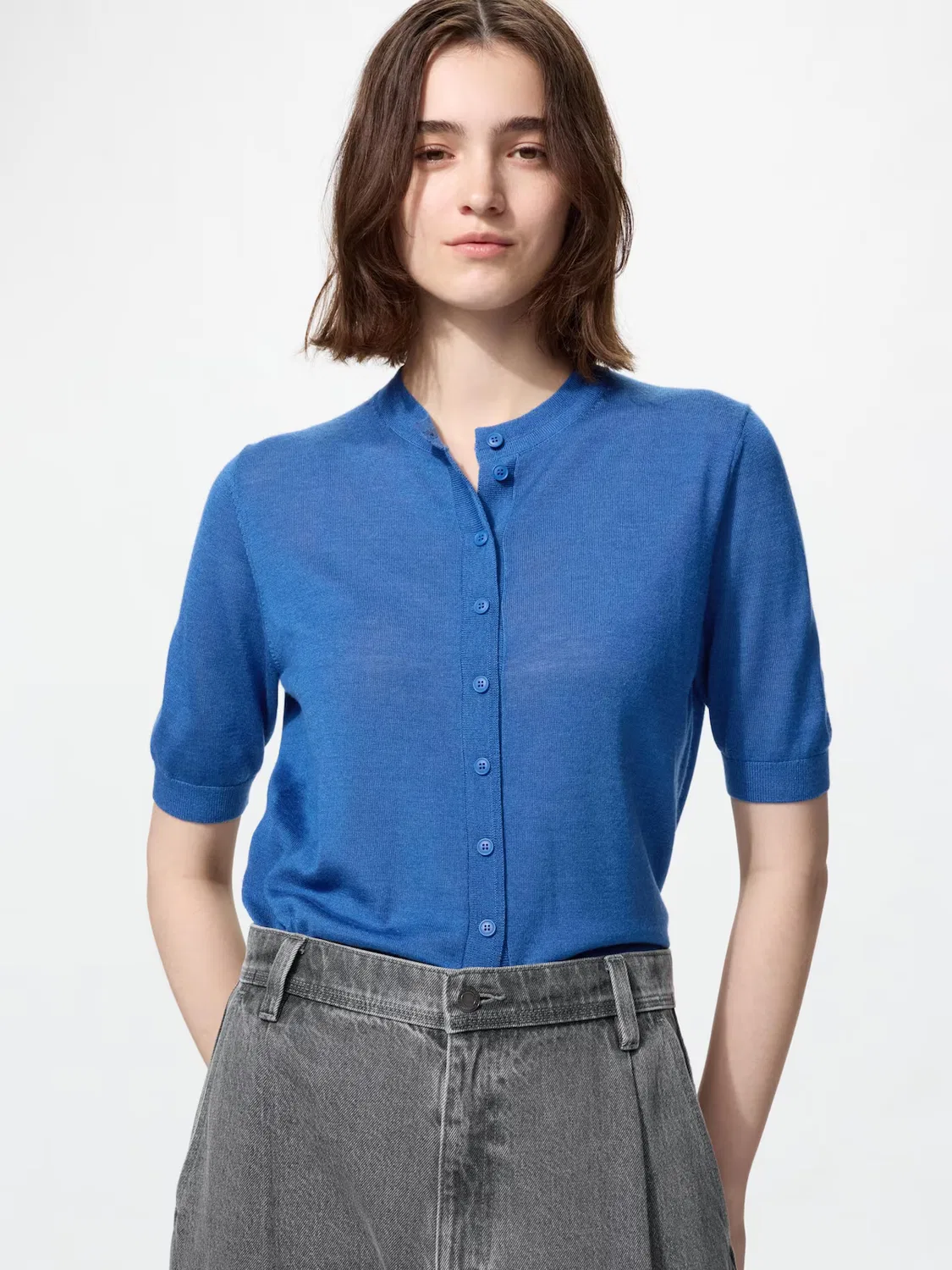 Свободные джинсы Uniqlo, натуральный — фото 3