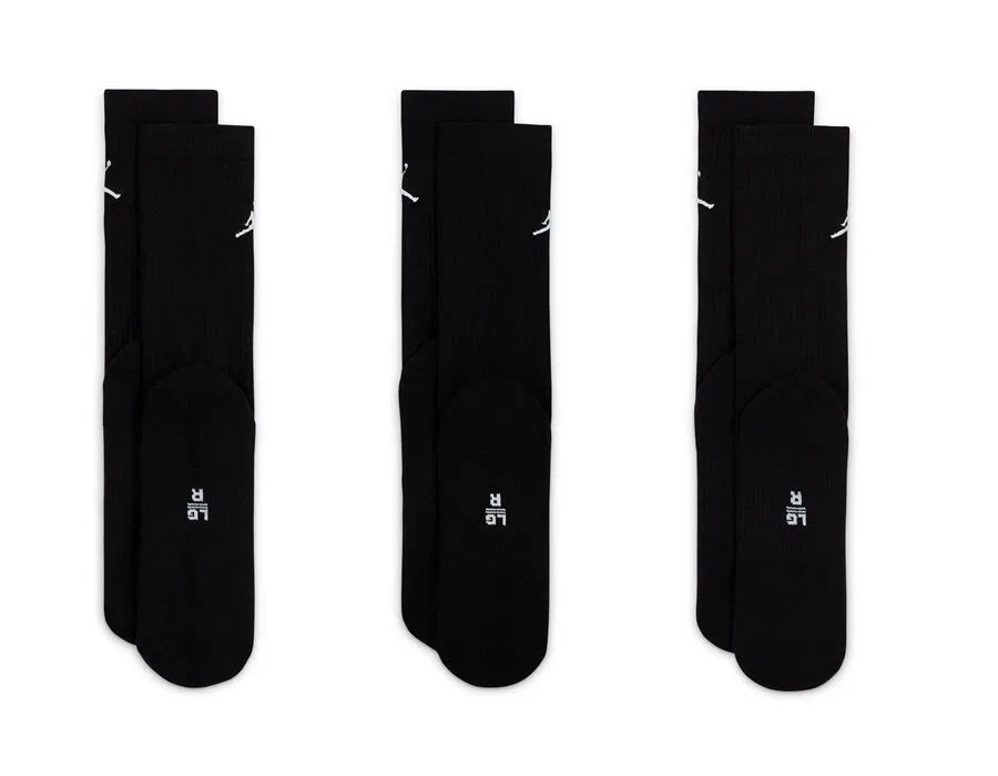 Спортивные носки с высоким кроем Nike Jordan 3-pack, Schwarz — фото 2