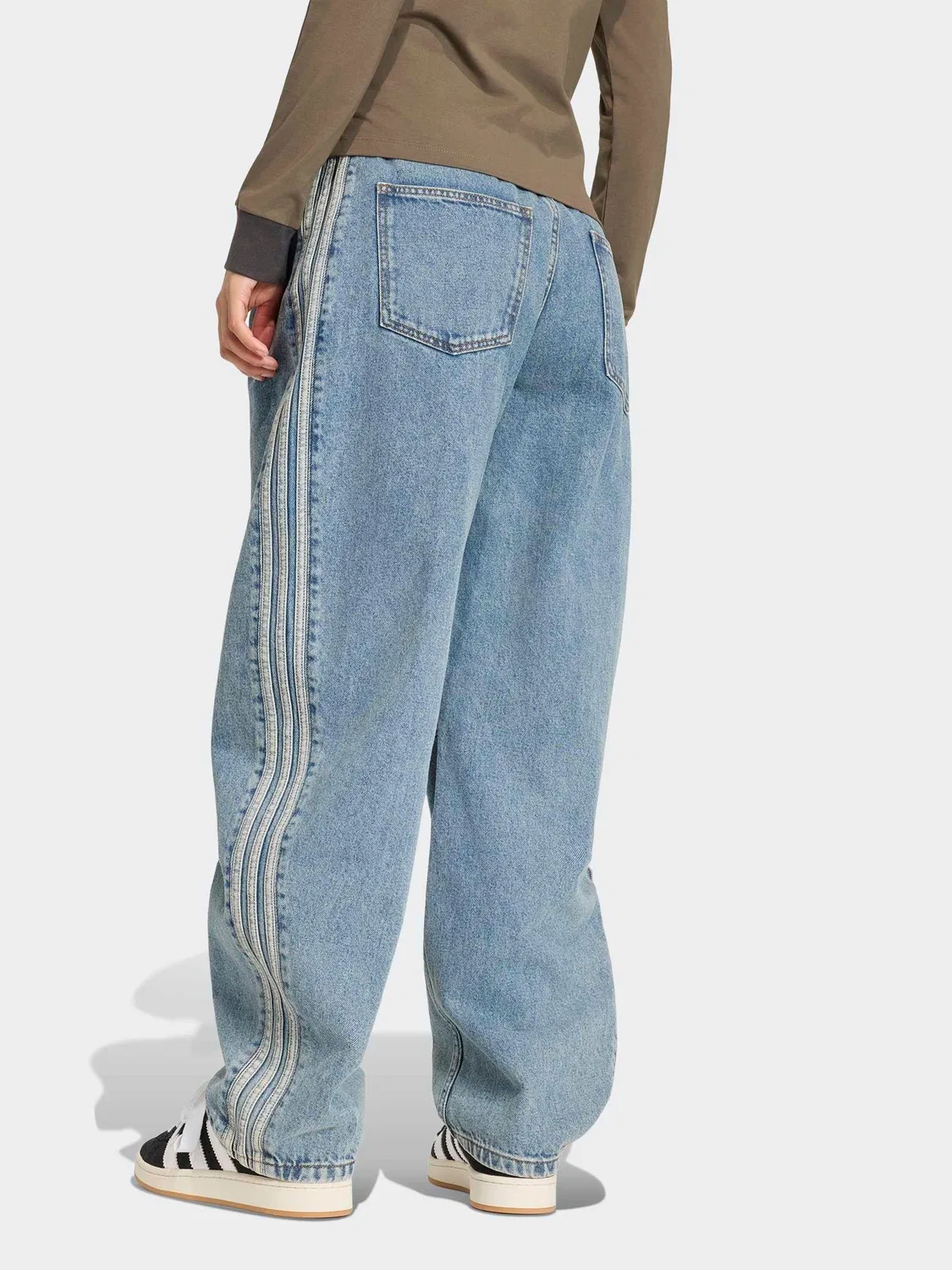 Джинсы Barrel Leg Denim adidas Originals, синие — фото 2
