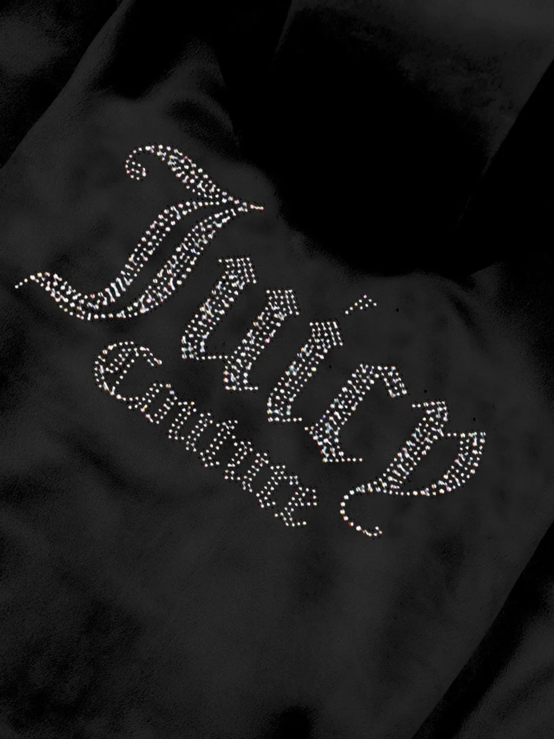 Спортивный костюм Juicy Couture Black Diamante Zip Thru Hoodie & Bootcut Joggers Set, черный — фото 3